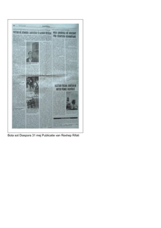 Bota sot Diaspora 31 mej Publicatie van Rexhep Rifati
 