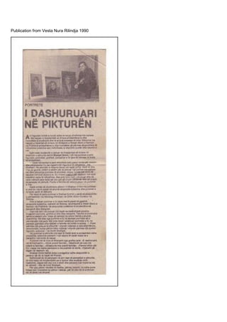 Publication from Vesta Nura Rilindja 1990
 