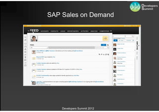 SAP Sales on Demand




    Developers Summit 2012
 