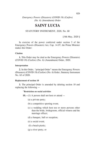 Statutory Instrument #68 of 2020 | PDF