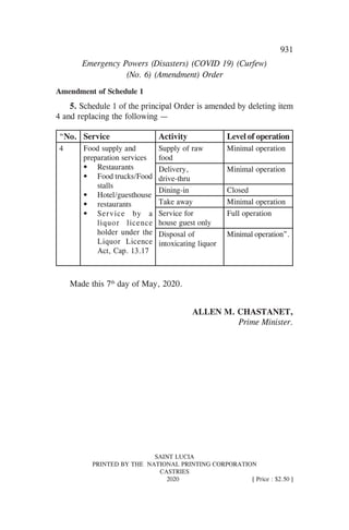 Statutory Instrument #68 of 2020 | PDF