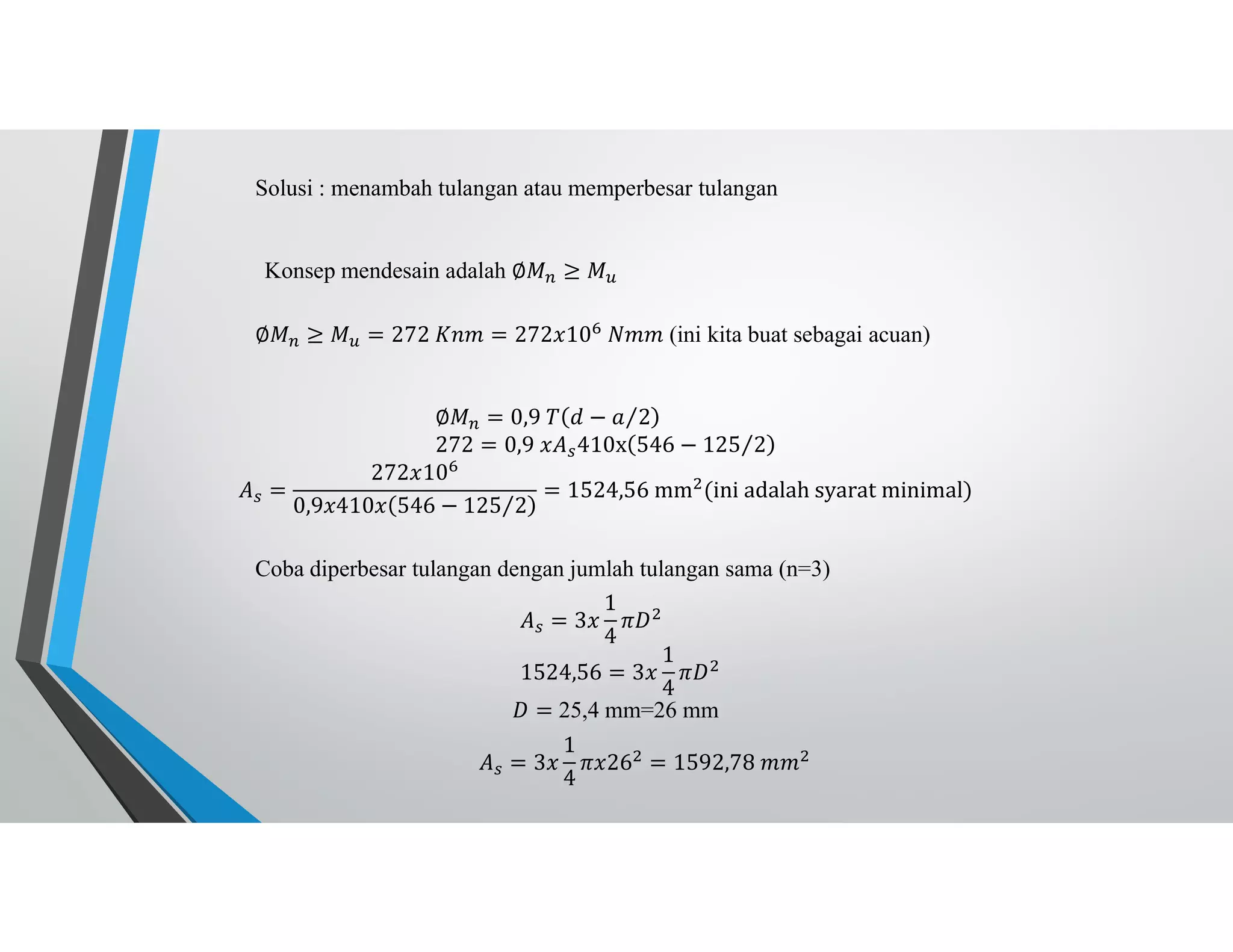 contoh soal menghitung momen ultimate pada balok | PDF