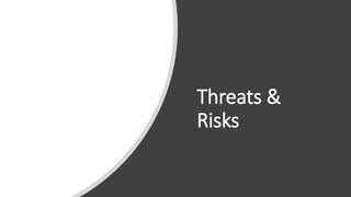 Threats &
Risks
 