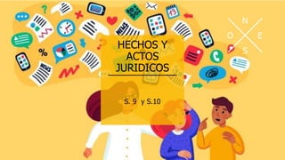N
E
S
O
HECHOS Y
ACTOS
JURIDICOS
S. 9 y S.10
 