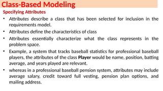 Simple Example For Class Based Modelling S.E. Unit 2 software engineering software engineering | PPTX