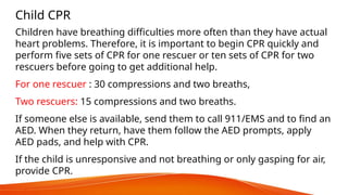 Two Rescue Child basic first aid care for caregiving.pptx