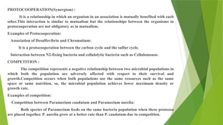 Microbial interaction - Mutualism ,amensalism | PPTX