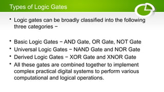 NUMBER SYSTEMS CODES AND LOGIC GATES For UG Students | PPTX