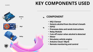 Relay Alcohol S.A.M.S means smart alcohol monitorings system | PPTX