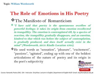 In-Depth Analysis of William Wordsworth and Romantic Poetry | PPTX