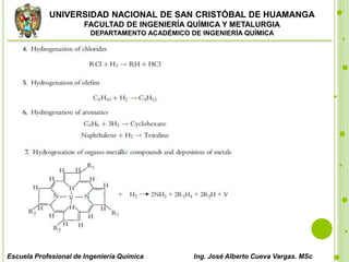 UNIVERSIDAD NACIONAL DE SAN CRISTÓBAL DE HUAMANGA
FACULTAD DE INGENIERÍA QUÍMICA Y METALURGIA
DEPARTAMENTO ACADÉMICO DE INGENIERÍA QUÍMICA
Escuela Profesional de Ingeniería Química Ing. José Alberto Cueva Vargas. MSc
 
