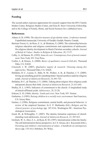 Anchors Of Religious Commitment In Adolescents