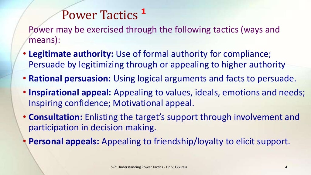S 7 Understanding Power Tactics