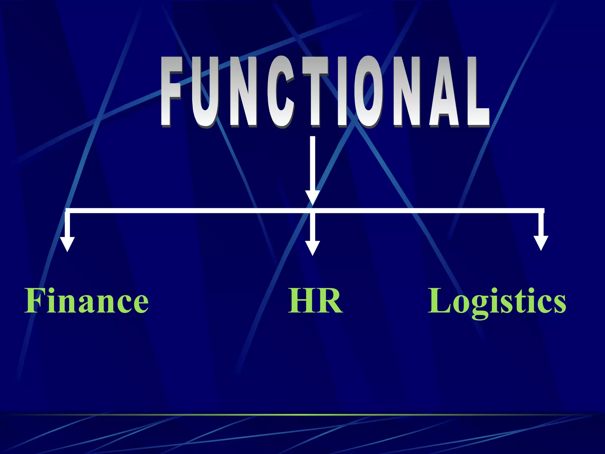 FUNCTIONAL Finance Logistics HR 