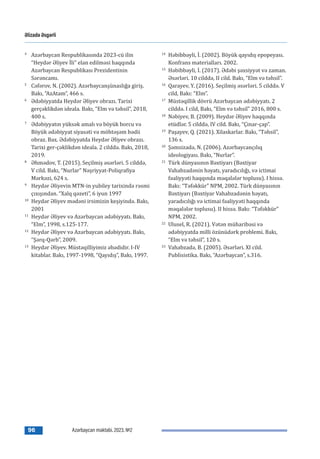 HEYDƏR ƏLİYEV VƏ AZƏRBAYCAN ƏDƏBİYYATINA BİR NƏZƏR / AN OVERVIEW OF ...