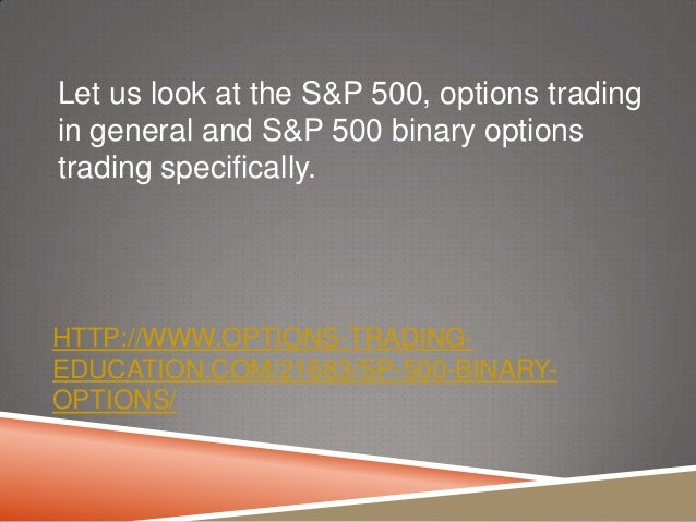Day trading s p 500 options