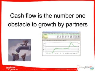 Cash flow is the number one obstacle to growth by partners 