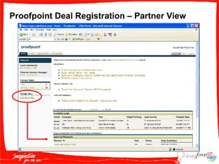 Proofpoint Deal Registration – Partner View 