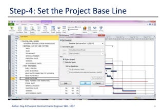 31Author: Ong-Art Sanpinit Electrical Charter Engineer วฟก. 1037
Step-4: Set the Project Base Line
 