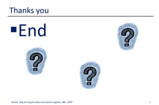 57Author: Ong-Art Sanpinit Electrical Charter Engineer วฟก. 1037
Thanks you
End
 