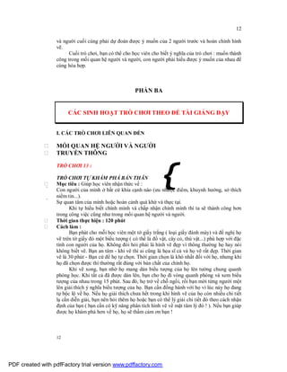 Sử dụng trò chơi trong tập huấn