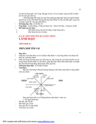 Sử dụng trò chơi trong tập huấn