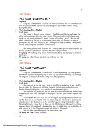 Sử dụng trò chơi trong tập huấn