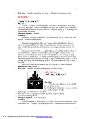 Sử dụng trò chơi trong tập huấn