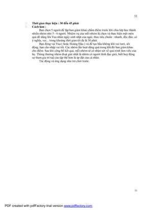 Sử dụng trò chơi trong tập huấn