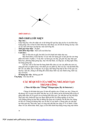 Sử dụng trò chơi trong tập huấn