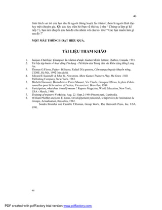 Sử dụng trò chơi trong tập huấn