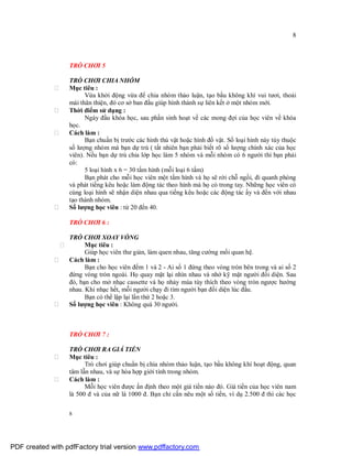 Sử dụng trò chơi trong tập huấn