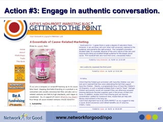 Action #3: Engage in authentic conversation. 