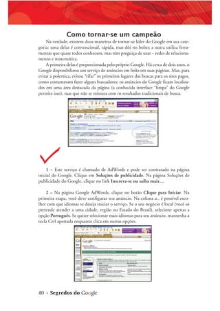 S E G R E D O S  DO G O O G L E