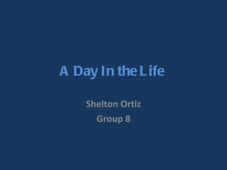 A Day In the Life  Shelton Ortiz Group 8 
