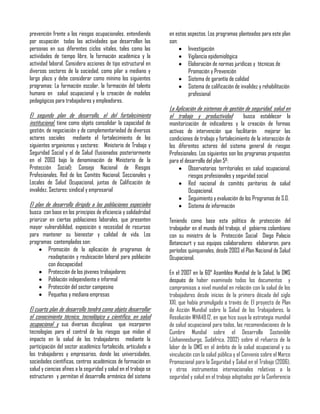 Salud Ocupacional y sus componentes