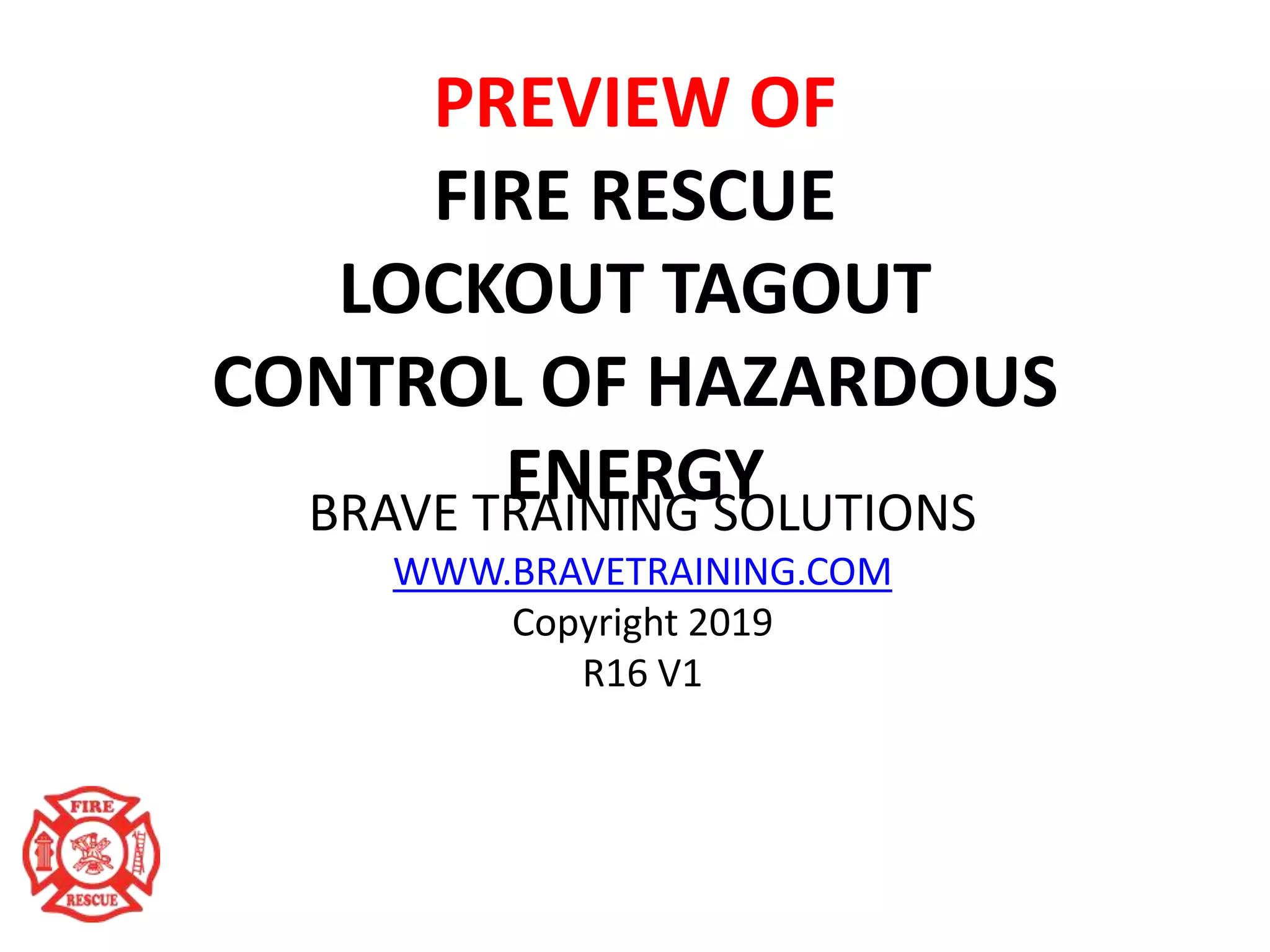 LOCKOUT TAGOUT OSHA COMPLIANT | PPTX
