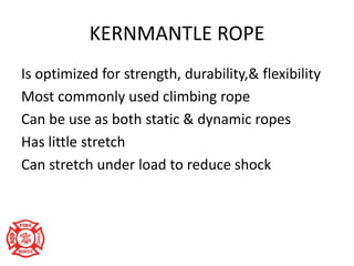 ROPES AND KNOTS FOR FIRE AND RESCUE