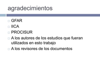 GFARD Estudio Regional para América Latina y El Caribe