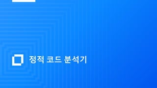 정적 코드 분석기
 