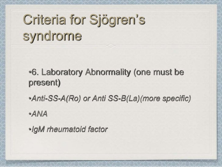 S. sjogrens