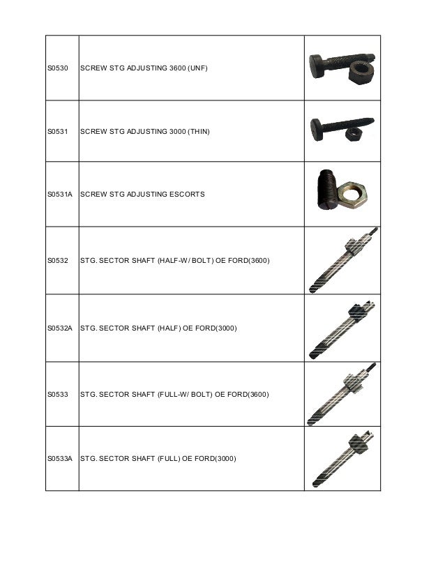 FARMTRAC AND FORD TRACTORS PARTS PHOTO CATALOG (S1-S5))