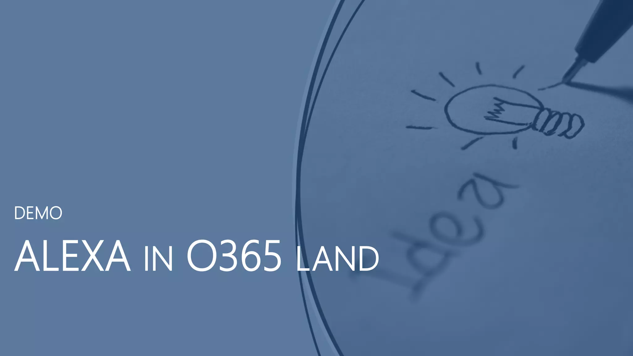 ALEXA IN O365 LAND
DEMO
 