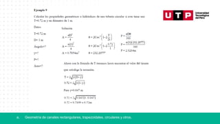 a. Geometría de canales rectangulares, trapezoidales, circulares y otros.
 
