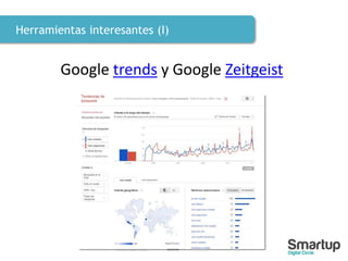 Herramientas interesantes (I)
Google trends y Google Zeitgeist
 