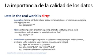Calidad de datos. Preparación y limpieza de los datos | PDF