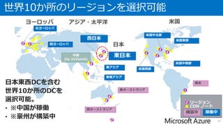 基本インスタンス(Aシリーズ)
• ロードバランサー、オートスケール機能が利用できない
• ロード バランサーが不要な運用環境や、開発/テスト環境向け
• 最大27％ 安価
14
サイズ コア数 メモリ 一時ディスク
データディス
ク最大接続数
最大IOPS
A0 (XS) 共用 768 MB 20 GB 1 1 × 300
A1 (S) 1 1.75 GB 40 GB 2 2 × 300
A2 (M) 2 3.5 GB 60 GB 4 4 × 300
A3 (L) 4 7 GB 120 GB 8 8 × 300
A4 (XL) 8 14 GB 240 GB 16 16 × 300
 