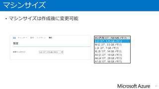 世界19か所のリージョンを選択可能
17
日本東西DCを含む
世界19か所のDCを
選択可能。
• ※中国内で2か所
 