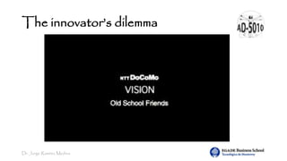 Dr. Jorge Ramírez Medina
The innovator’s dilemma
 
