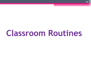 Classroom Routines 